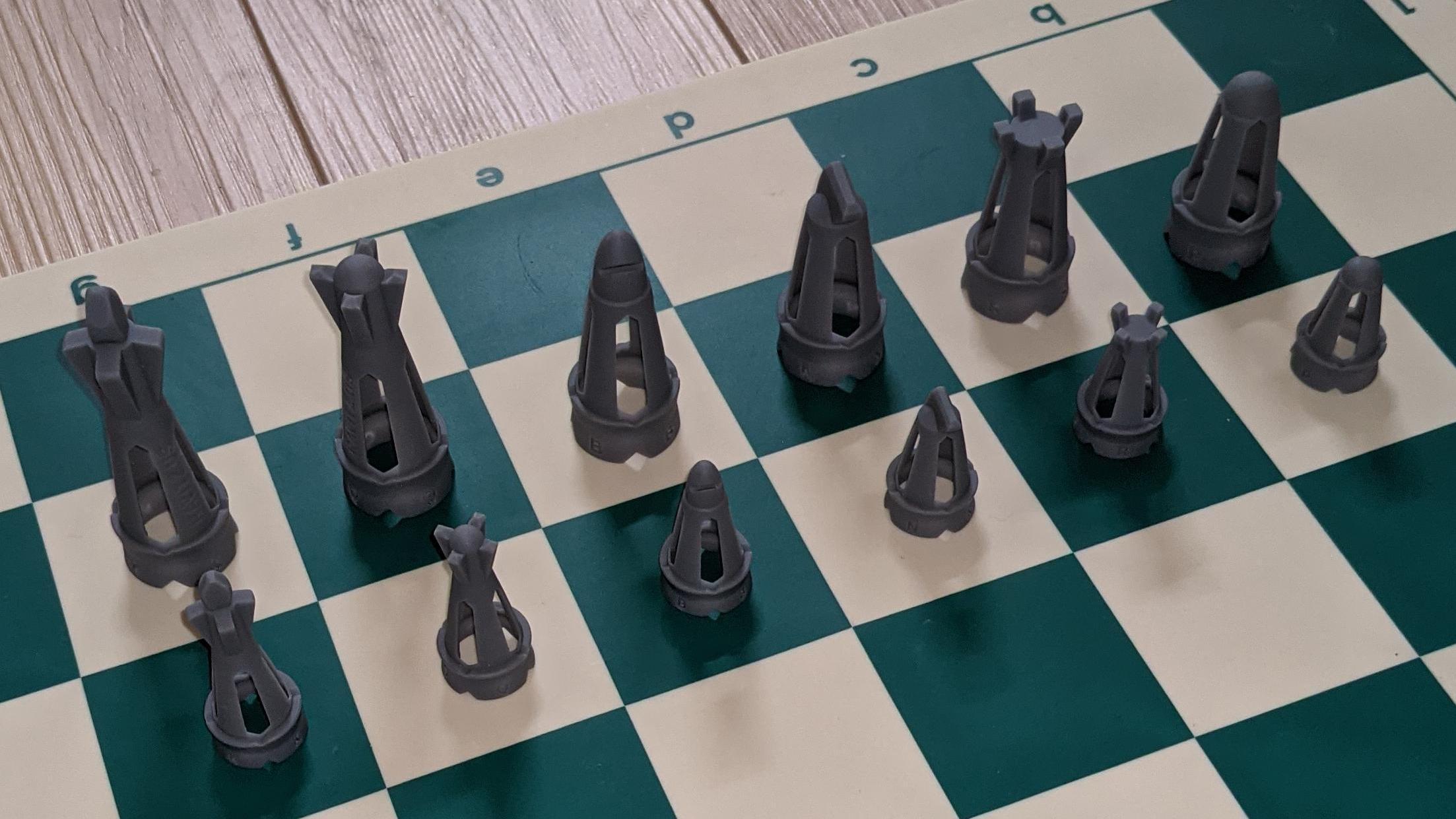 stacking chess pieces