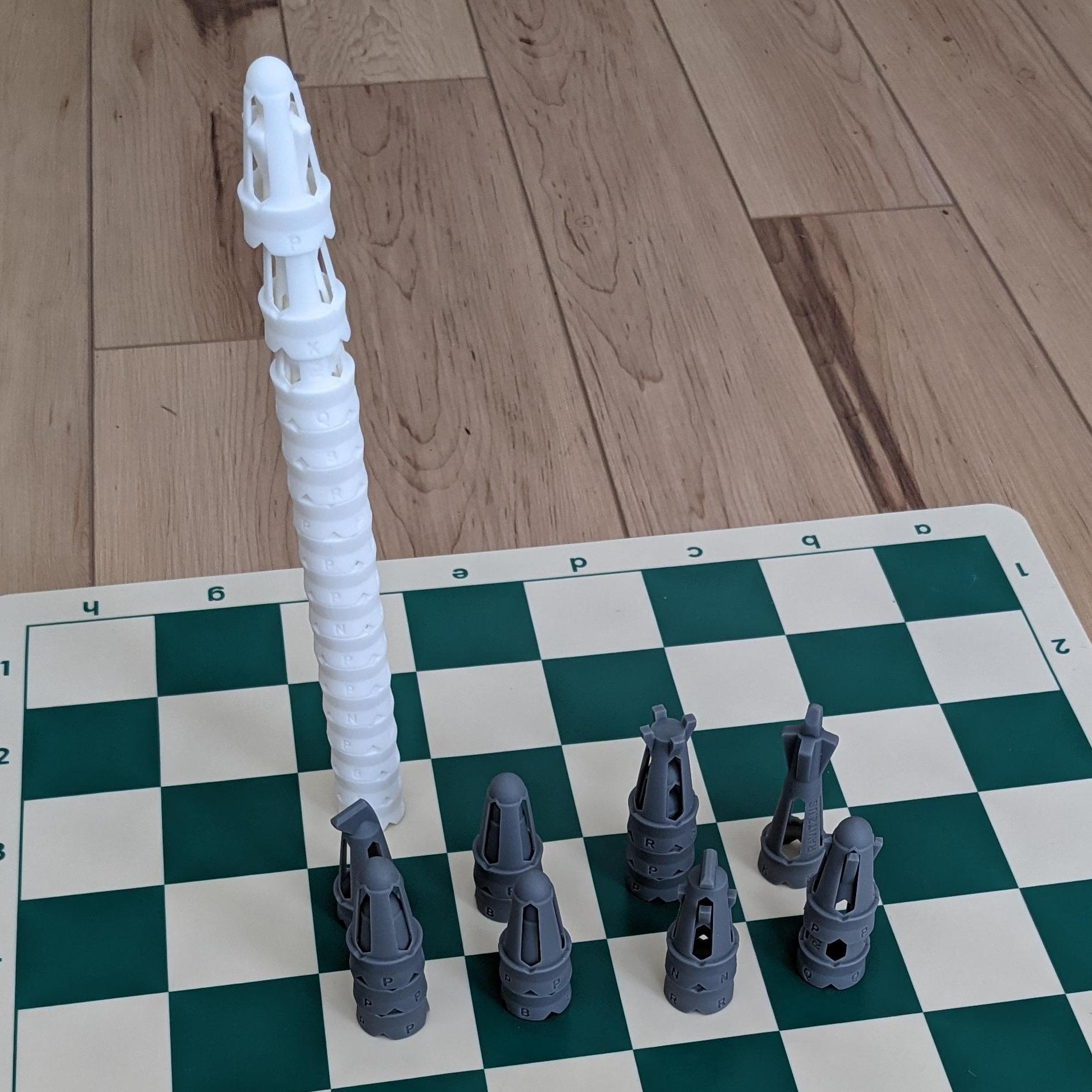 stacking chess pieces